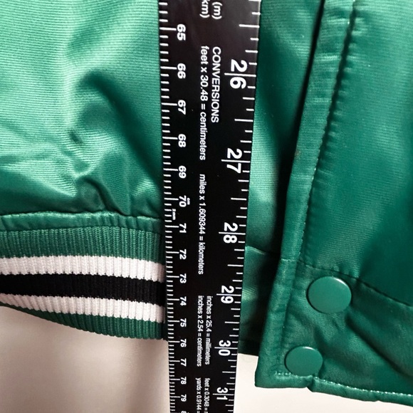 Vintage Rare Magestic Satin Green Celtics Men's Bomber Jacket. - Picture 9 of 16